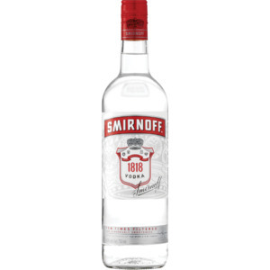 Smirnoff 1818 vodka bottle 750ml
