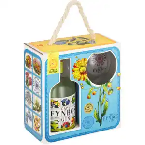 Checkers Liquor Shop Cape fynbos gin citrus flavoured gin bottle 500ml with glass gift pack offer