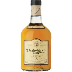 Dalwhinnie 15 year old scotch whisky bottle 750ml