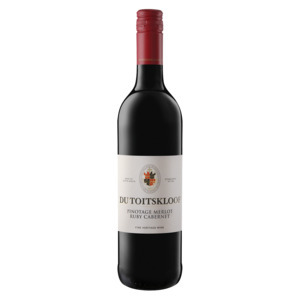 Du toitskloof pinotage merlot ruby cabernet red wine bottle 750ml