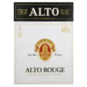 Checkers Liquor Shop Alto rouge red wine bottles 6 x 750ml offer
