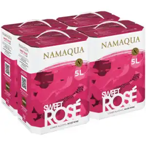 Checkers Liquor Shop Namaqua sweet rosé wine boxes 4 x 5l offer