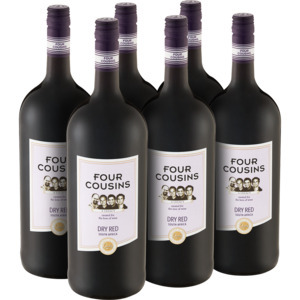 Checkers Liquor Shop Four cousins dry red wine bottles 6 x 1.5l offer