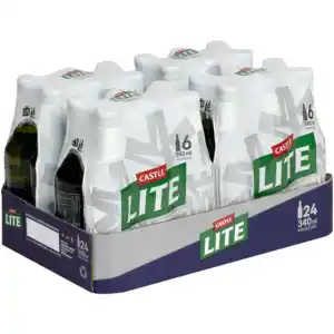 Checkers Liquor Shop Castle lite premium beer bottles 24 x 340ml offer