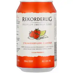 Rekorderlig strawberry & lime cider can 330ml