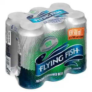 Checkers Liquor Shop Flying fish chilled green apple beer cans 6 x 500ml offer