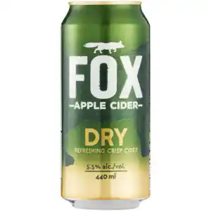 Checkers Liquor Shop Fox dry apple cider can 440ml offer