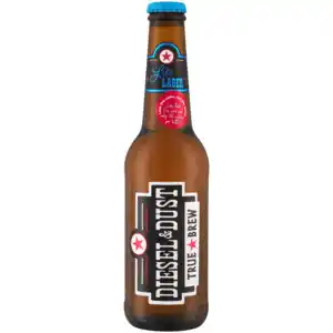 Diesel & dust lite lager beer bottle 340ml