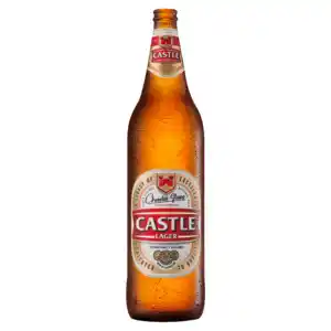 Castle lager beer bottle 1l