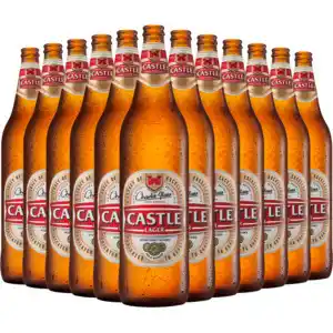Checkers Liquor Shop Castle lager beer bottles 12 x 1l offer