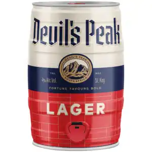 Checkers Liquor Shop Devil's peak lager beer keg 5l offer