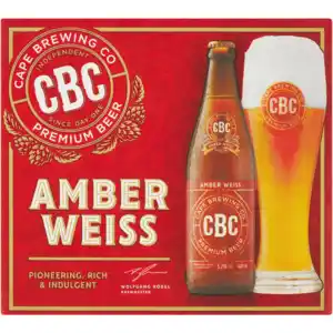 Checkers Liquor Shop Cape brewing co. amber weiss beer bottles 8 x 440ml offer
