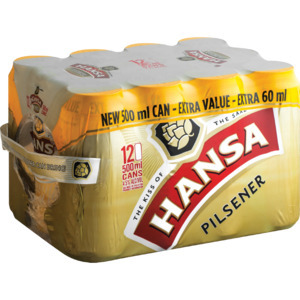 Shoprite Liquor Hansa pilsener beer cans 12 x 500ml offer