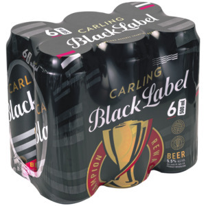 Shoprite Liquor Carling black label beer cans 6 x 500ml offer