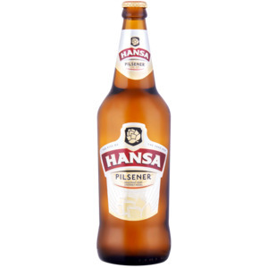 Hansa pilsener beer bottle 750ml
