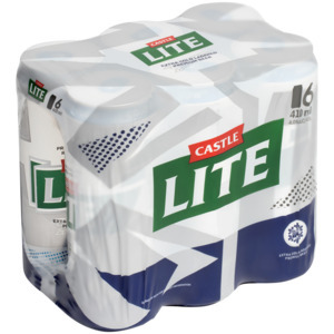 Shoprite Liquor Castle lite beer cans 6 x 410ml offer