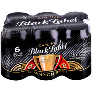Shoprite Liquor Carling black label beer cans 6 x 330ml offer