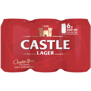 Shoprite Liquor Castle lager beer cans 6 x 330ml offer