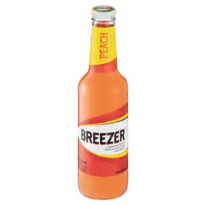 Shoprite Liquor Bacardi breezer peach flavour spirit cooler bottle 275ml offer