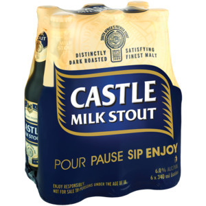 Shoprite Liquor Castle milk stout beer bottle 6 x 340ml offer