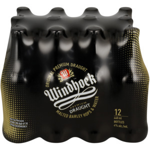 Shoprite Liquor Windhoek premium draught beer bottles 12 x 440ml offer