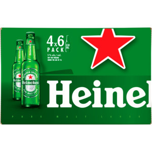 Heineken premium lager beer bottles 24 x 330ml