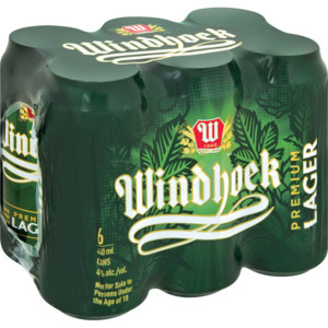 Shoprite Liquor Windhoek premium lager beer cans 6 x 440ml offer