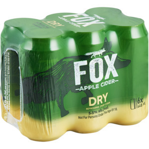 Shoprite Liquor Fox dry apple cider cans 6 x 440ml offer