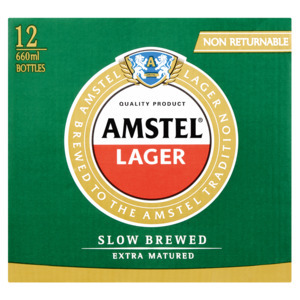 Shoprite Liquor Amstel lager beer bottles 12 x 660ml offer