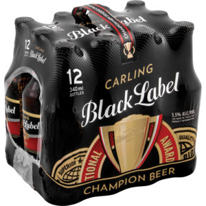 Shoprite Liquor Carling black label beer bottles 12 x 340ml offer