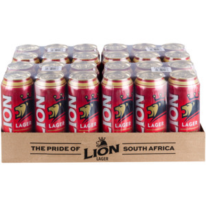 Lion lager beer cans 24 x 500ml