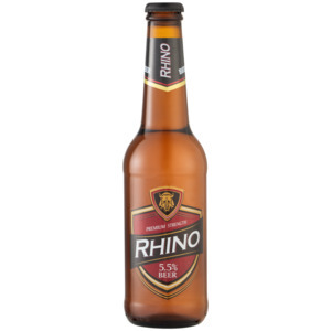 Shoprite Liquor Rhino premium strength beer bottle 340ml offer