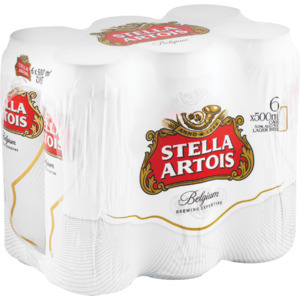 Shoprite Liquor Stella artois beer cans 6 x 500ml offer