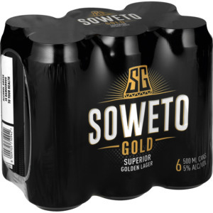Soweto gold cans 6 x 500ml
