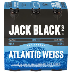 Jack black's atlantic weiss beer bottles 6 x 340ml