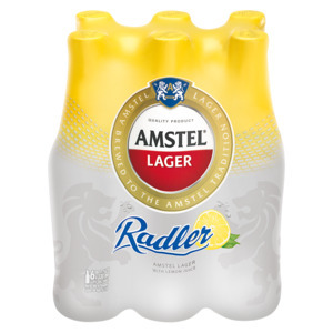 Shoprite Liquor Amstel lager radler beer with lemon juice bottles 6 x 330ml offer