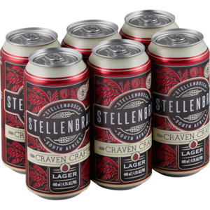 Shoprite Liquor Stellenbrau craven craft lager beer cans 6 x 440ml offer