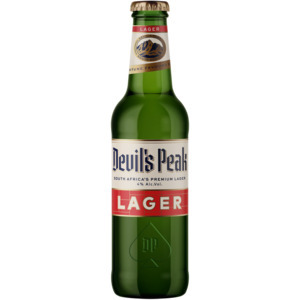 Devil's peak lager beer bottle 330ml