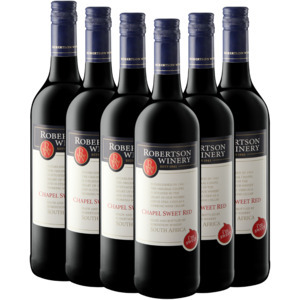 Shoprite Liquor Robertson winery chapel sweet red wine bottles 6 x 750ml offer