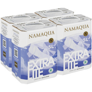 Shoprite Liquor Namaqua extra light white wine boxes 4 x 5l offer
