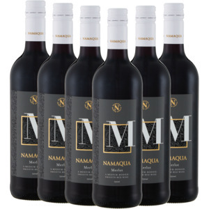 Shoprite Liquor Namaqua merlot red wine bottles 6 x 750ml offer