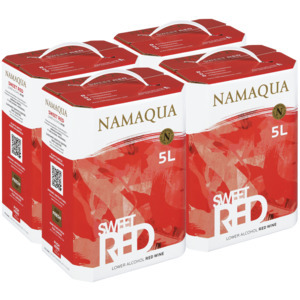 Namaqua sweet red wine boxes 4 x 5l