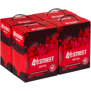 4th street sweet red wine boxes 4 x 5l