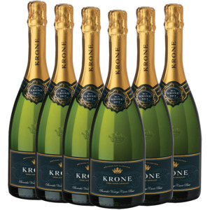 Krone borealis vintage cuvée brut sparkling white wine bottles 6 x 750ml