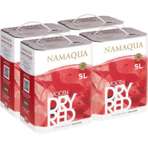 Shoprite Liquor Namaqua smooth dry red wine boxes 4 x 5l offer