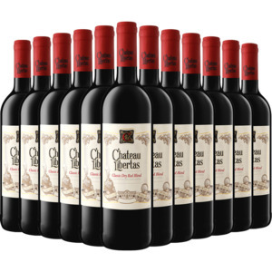 Chateau libertas dry red wine bottles 12 x 750ml
