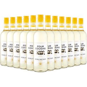 Four cousins natural sweet white wine bottles 12 x 750ml
