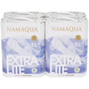 Namaqua extra lite white wine boxes 4 x 3l