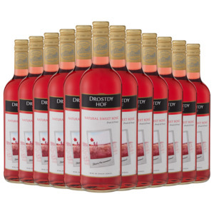 Shoprite Liquor Drostdy hof natural sweet rosé wine bottles 12 x 750ml offer