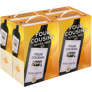 Shoprite Liquor Four cousins natural sweet red wine boxes 4 x 3l offer
